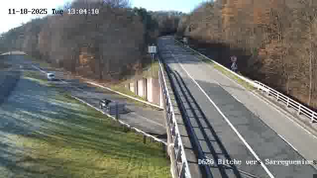 <h2>Webcam sur la D620, sur le contournement de Bitche. Vue orientée vers Sarreguemines</h2>