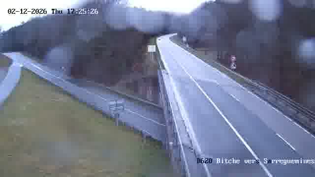 <h2>Webcam sur la D620, sur le contournement de Bitche. Vue orientée vers Sarreguemines</h2>