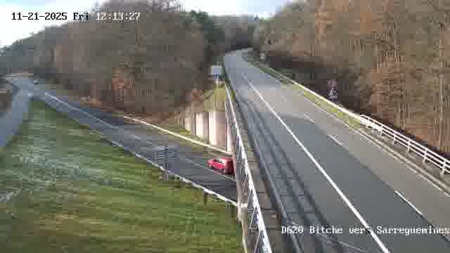 Webcam sur la D620, sur le contournement de Bitche. Vue orientée vers Sarreguemines