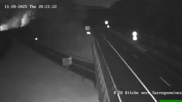 <h2>Webcam sur la D620, sur le contournement de Bitche. Vue orientée vers Sarreguemines</h2>