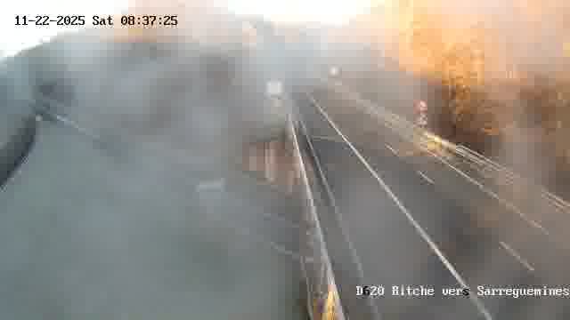<h2>Webcam sur la D620, sur le contournement de Bitche. Vue orientée vers Sarreguemines</h2>