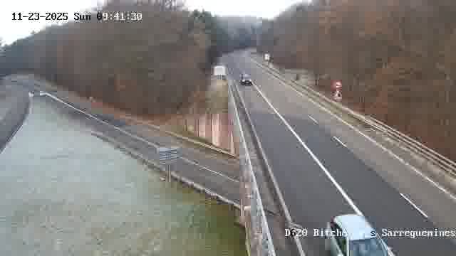 <h2>Webcam sur la D620, sur le contournement de Bitche. Vue orientée vers Sarreguemines</h2>