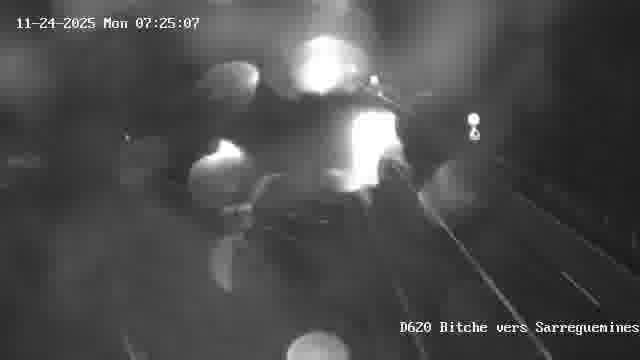 Webcam sur la D620, sur le contournement de Bitche. Vue orientée vers Sarreguemines