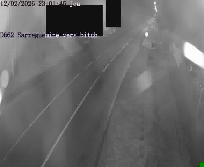 Dispositif d’observation sur D662 (France) à Sarreguemines, en direction de Bitche, offrant une visualisation fiable des conditions de circulation.