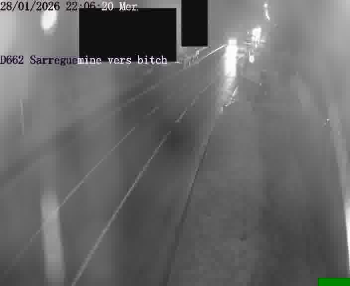 Dispositif d’observation sur D662 (France) à Sarreguemines, en direction de Bitche, offrant une visualisation fiable des conditions de circulation.