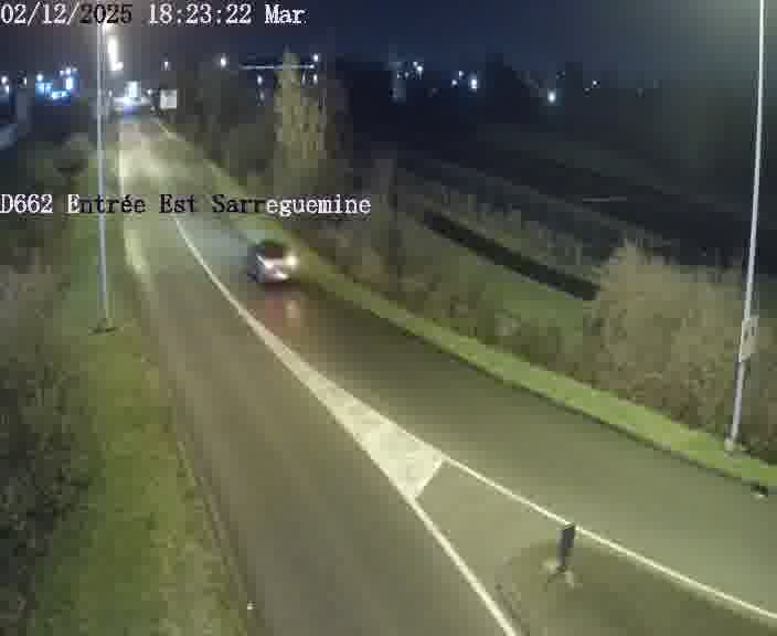 <h2>Point de vue trafic déployé sur D662 (France) à Sarreguemines, regardant vers Sarreguemines, aidant conducteurs et services à anticiper les flux.</h2>