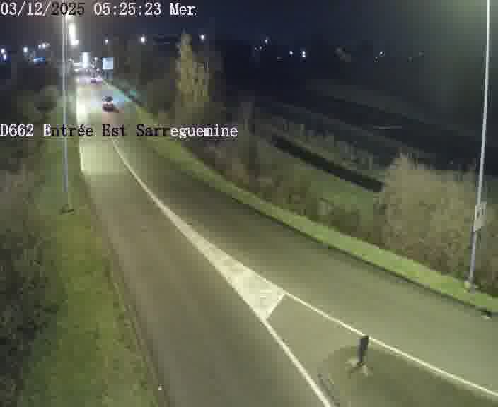 <h2>Point de vue trafic déployé sur D662 (France) à Sarreguemines, regardant vers Sarreguemines, aidant conducteurs et services à anticiper les flux.</h2>