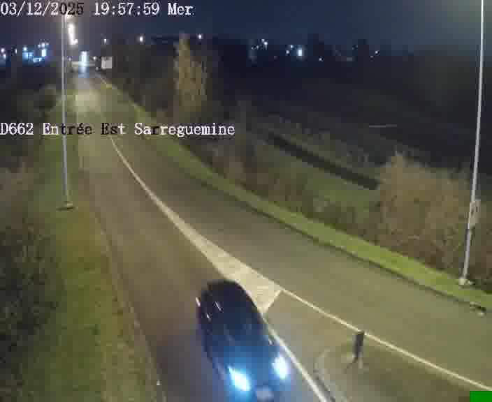 <h2>Point de vue trafic déployé sur D662 (France) à Sarreguemines, regardant vers Sarreguemines, aidant conducteurs et services à anticiper les flux.</h2>