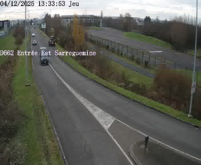 <h2>Point de vue trafic déployé sur D662 (France) à Sarreguemines, regardant vers Sarreguemines, aidant conducteurs et services à anticiper les flux.</h2>