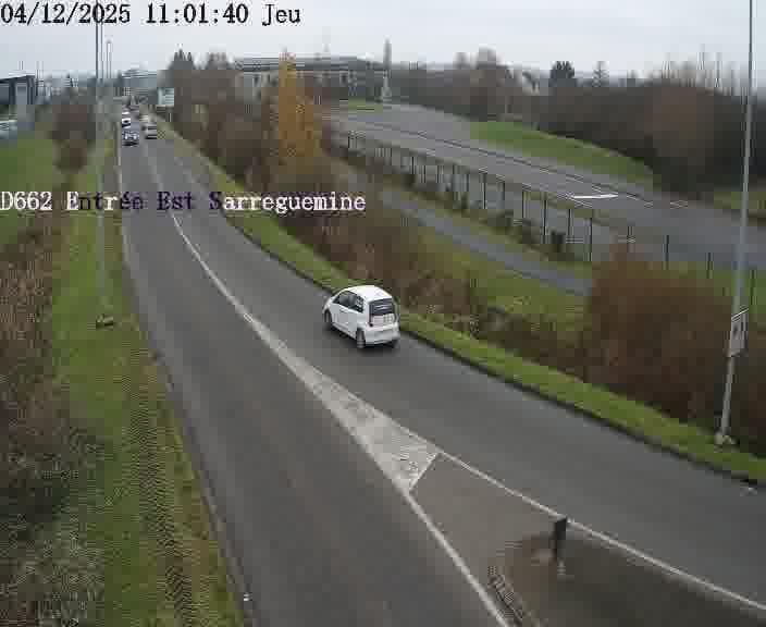 <h2>Point de vue trafic déployé sur D662 (France) à Sarreguemines, regardant vers Sarreguemines, aidant conducteurs et services à anticiper les flux.</h2>