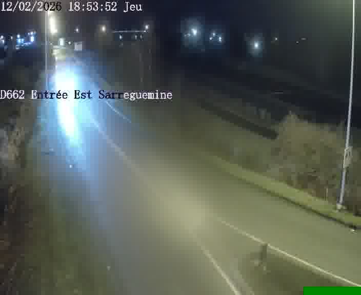 <h2>Point de vue trafic déployé sur D662 (France) à Sarreguemines, regardant vers Sarreguemines, aidant conducteurs et services à anticiper les flux.</h2>