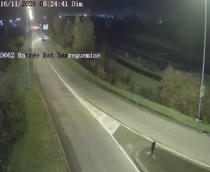 <h2>Point de vue trafic déployé sur D662 (France) à Sarreguemines, regardant vers Sarreguemines, aidant conducteurs et services à anticiper les flux.</h2>