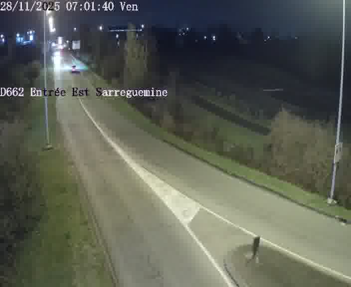 <h2>Point de vue trafic déployé sur D662 (France) à Sarreguemines, regardant vers Sarreguemines, aidant conducteurs et services à anticiper les flux.</h2>