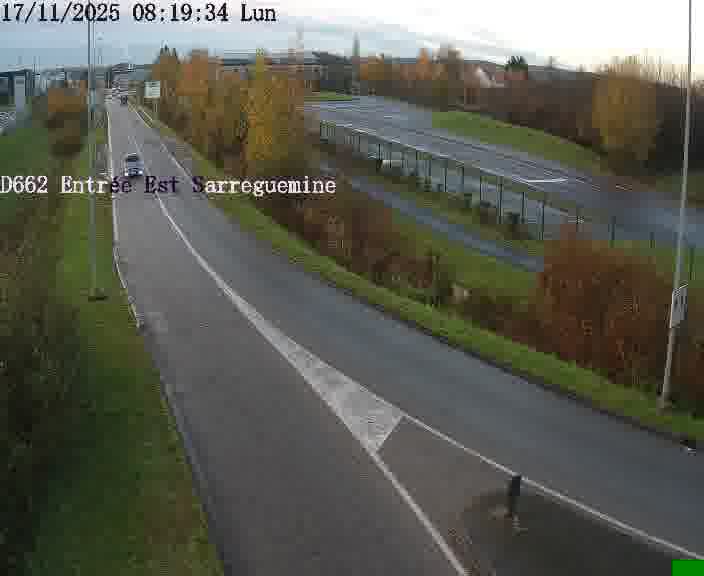 <h2>Point de vue trafic déployé sur D662 (France) à Sarreguemines, regardant vers Sarreguemines, aidant conducteurs et services à anticiper les flux.</h2>