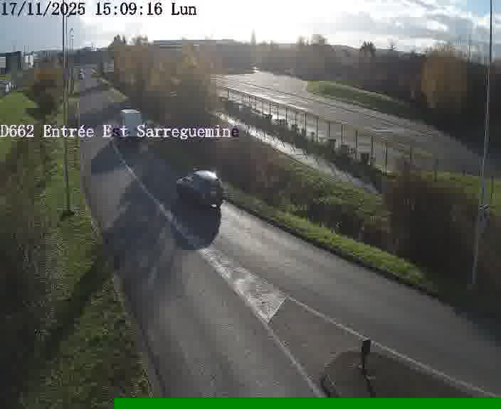 <h2>Point de vue trafic déployé sur D662 (France) à Sarreguemines, regardant vers Sarreguemines, aidant conducteurs et services à anticiper les flux.</h2>