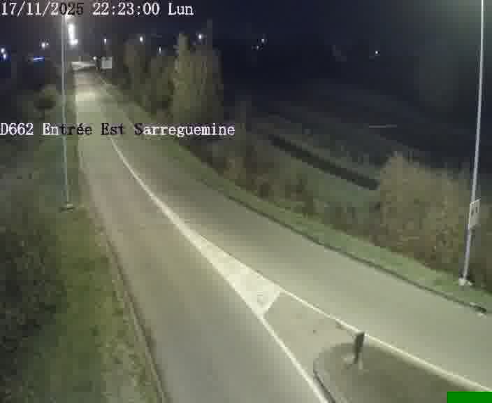 <h2>Point de vue trafic déployé sur D662 (France) à Sarreguemines, regardant vers Sarreguemines, aidant conducteurs et services à anticiper les flux.</h2>