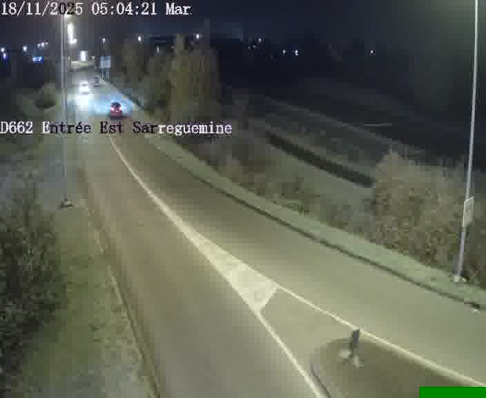 <h2>Point de vue trafic déployé sur D662 (France) à Sarreguemines, regardant vers Sarreguemines, aidant conducteurs et services à anticiper les flux.</h2>