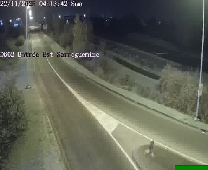 <h2>Point de vue trafic déployé sur D662 (France) à Sarreguemines, regardant vers Sarreguemines, aidant conducteurs et services à anticiper les flux.</h2>