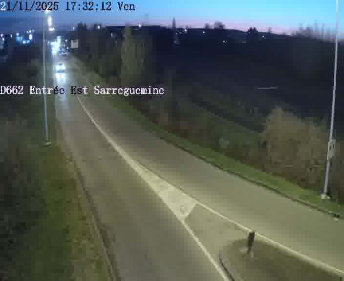 <h2>Point de vue trafic déployé sur D662 (France) à Sarreguemines, regardant vers Sarreguemines, aidant conducteurs et services à anticiper les flux.</h2>