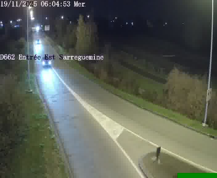 <h2>Point de vue trafic déployé sur D662 (France) à Sarreguemines, regardant vers Sarreguemines, aidant conducteurs et services à anticiper les flux.</h2>