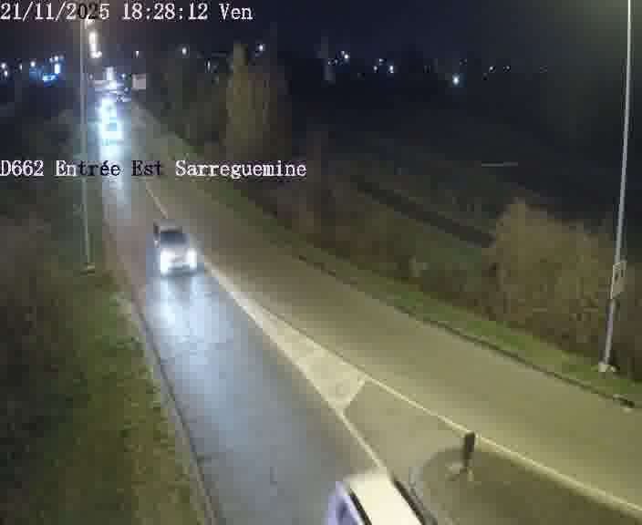 <h2>Point de vue trafic déployé sur D662 (France) à Sarreguemines, regardant vers Sarreguemines, aidant conducteurs et services à anticiper les flux.</h2>