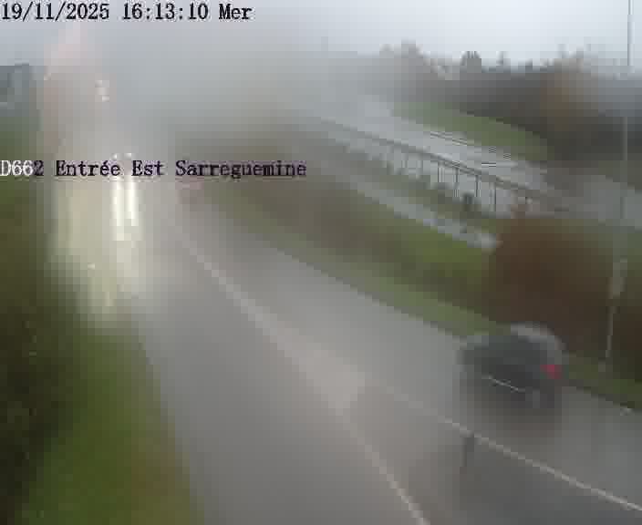 <h2>Point de vue trafic déployé sur D662 (France) à Sarreguemines, regardant vers Sarreguemines, aidant conducteurs et services à anticiper les flux.</h2>