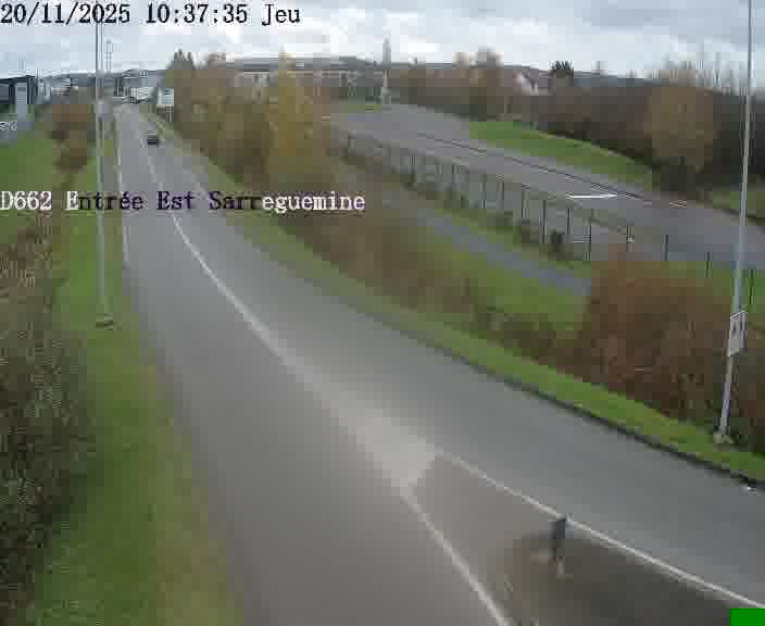 <h2>Point de vue trafic déployé sur D662 (France) à Sarreguemines, regardant vers Sarreguemines, aidant conducteurs et services à anticiper les flux.</h2>