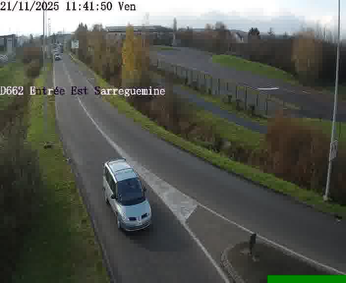 <h2>Point de vue trafic déployé sur D662 (France) à Sarreguemines, regardant vers Sarreguemines, aidant conducteurs et services à anticiper les flux.</h2>