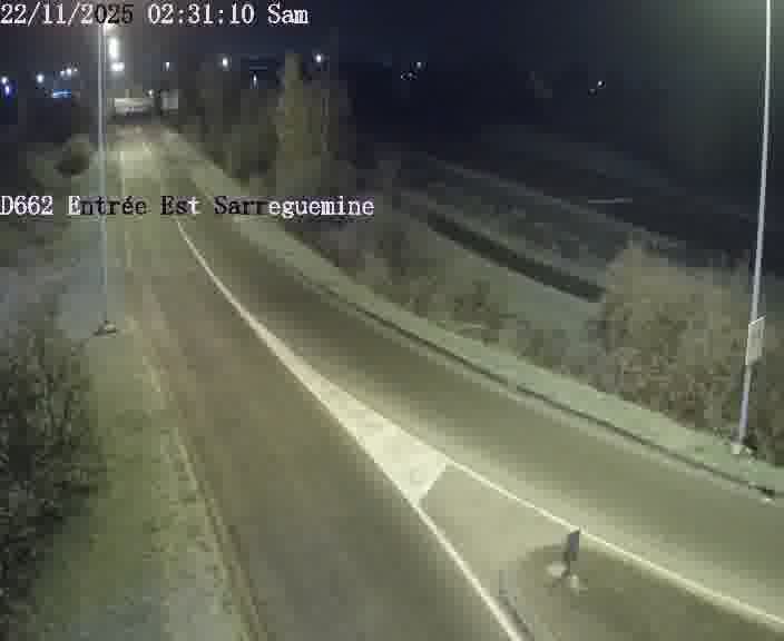 <h2>Point de vue trafic déployé sur D662 (France) à Sarreguemines, regardant vers Sarreguemines, aidant conducteurs et services à anticiper les flux.</h2>