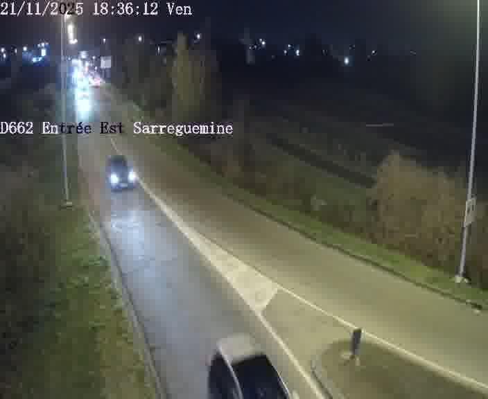 <h2>Point de vue trafic déployé sur D662 (France) à Sarreguemines, regardant vers Sarreguemines, aidant conducteurs et services à anticiper les flux.</h2>
