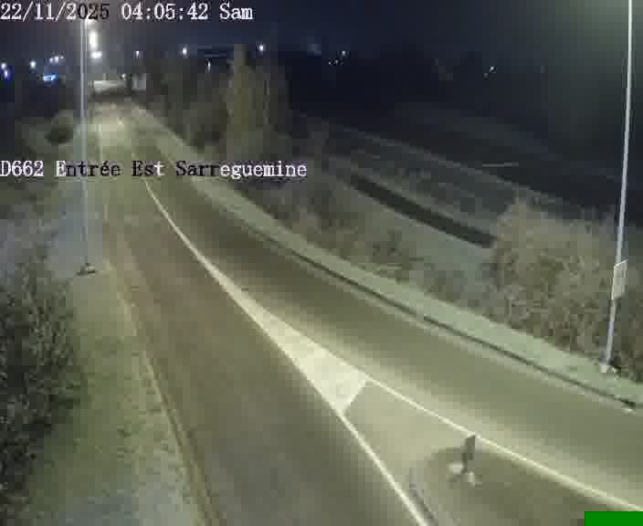 <h2>Point de vue trafic déployé sur D662 (France) à Sarreguemines, regardant vers Sarreguemines, aidant conducteurs et services à anticiper les flux.</h2>