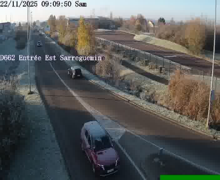 <h2>Point de vue trafic déployé sur D662 (France) à Sarreguemines, regardant vers Sarreguemines, aidant conducteurs et services à anticiper les flux.</h2>