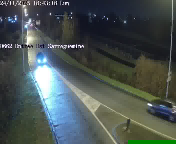 <h2>Point de vue trafic déployé sur D662 (France) à Sarreguemines, regardant vers Sarreguemines, aidant conducteurs et services à anticiper les flux.</h2>