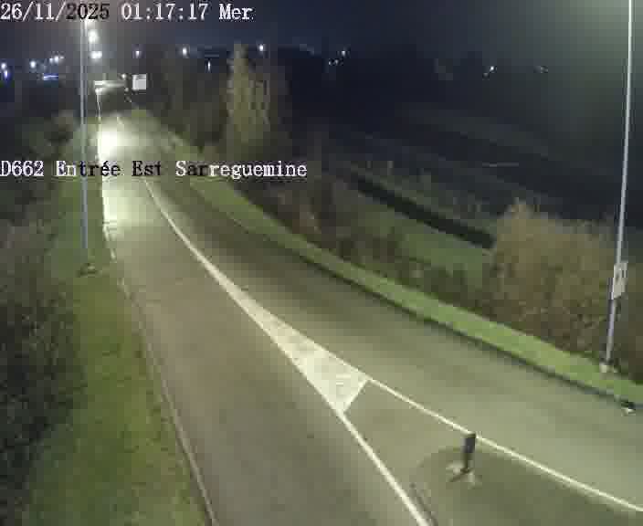 <h2>Point de vue trafic déployé sur D662 (France) à Sarreguemines, regardant vers Sarreguemines, aidant conducteurs et services à anticiper les flux.</h2>