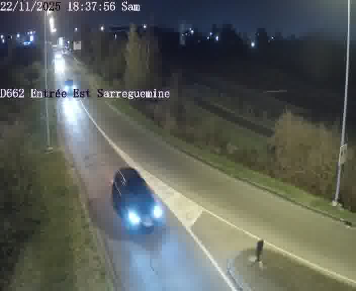 <h2>Point de vue trafic déployé sur D662 (France) à Sarreguemines, regardant vers Sarreguemines, aidant conducteurs et services à anticiper les flux.</h2>