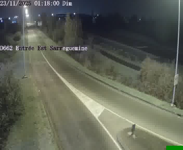 <h2>Point de vue trafic déployé sur D662 (France) à Sarreguemines, regardant vers Sarreguemines, aidant conducteurs et services à anticiper les flux.</h2>