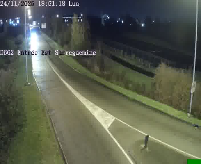 <h2>Point de vue trafic déployé sur D662 (France) à Sarreguemines, regardant vers Sarreguemines, aidant conducteurs et services à anticiper les flux.</h2>