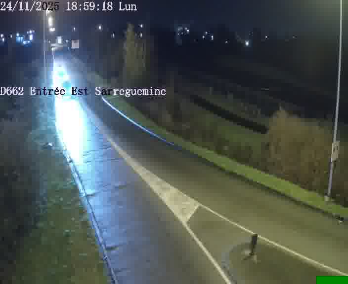 <h2>Point de vue trafic déployé sur D662 (France) à Sarreguemines, regardant vers Sarreguemines, aidant conducteurs et services à anticiper les flux.</h2>