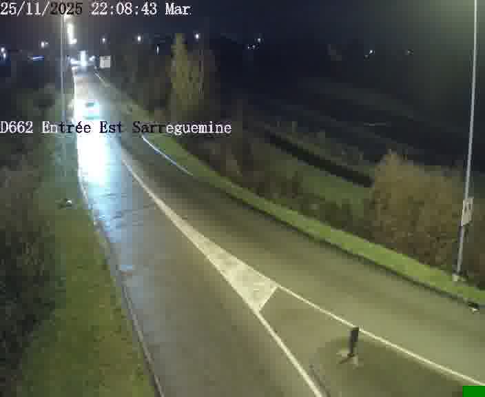 <h2>Point de vue trafic déployé sur D662 (France) à Sarreguemines, regardant vers Sarreguemines, aidant conducteurs et services à anticiper les flux.</h2>
