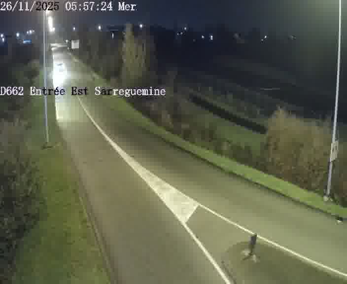 <h2>Point de vue trafic déployé sur D662 (France) à Sarreguemines, regardant vers Sarreguemines, aidant conducteurs et services à anticiper les flux.</h2>