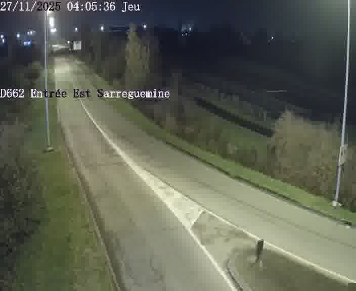 <h2>Point de vue trafic déployé sur D662 (France) à Sarreguemines, regardant vers Sarreguemines, aidant conducteurs et services à anticiper les flux.</h2>
