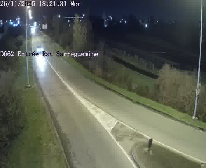 <h2>Point de vue trafic déployé sur D662 (France) à Sarreguemines, regardant vers Sarreguemines, aidant conducteurs et services à anticiper les flux.</h2>
