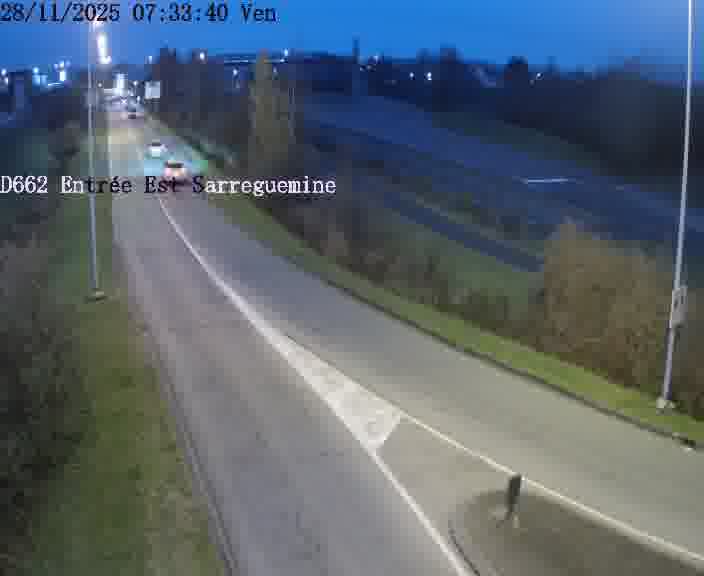 <h2>Point de vue trafic déployé sur D662 (France) à Sarreguemines, regardant vers Sarreguemines, aidant conducteurs et services à anticiper les flux.</h2>