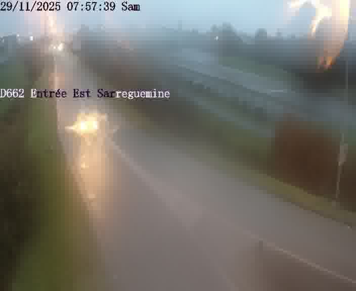 <h2>Point de vue trafic déployé sur D662 (France) à Sarreguemines, regardant vers Sarreguemines, aidant conducteurs et services à anticiper les flux.</h2>