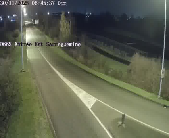 <h2>Point de vue trafic déployé sur D662 (France) à Sarreguemines, regardant vers Sarreguemines, aidant conducteurs et services à anticiper les flux.</h2>