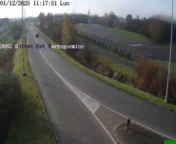 <h2>Point de vue trafic déployé sur D662 (France) à Sarreguemines, regardant vers Sarreguemines, aidant conducteurs et services à anticiper les flux.</h2>