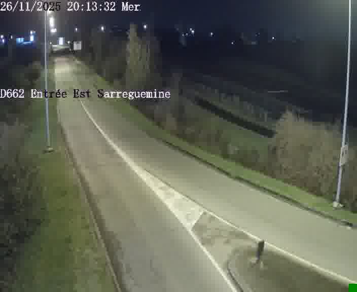 <h2>Point de vue trafic déployé sur D662 (France) à Sarreguemines, regardant vers Sarreguemines, aidant conducteurs et services à anticiper les flux.</h2>