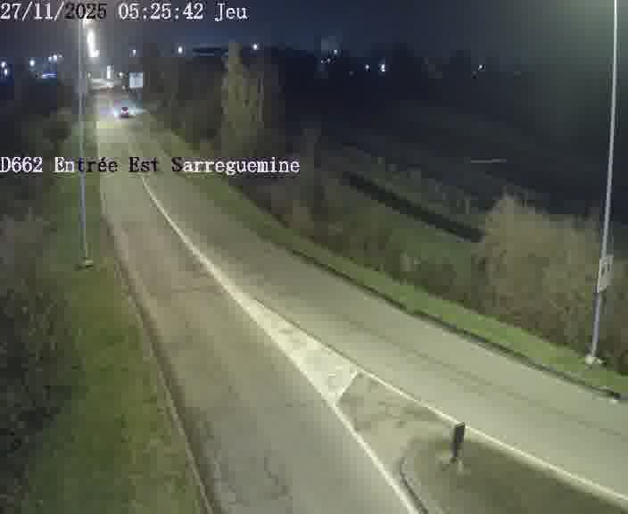 <h2>Point de vue trafic déployé sur D662 (France) à Sarreguemines, regardant vers Sarreguemines, aidant conducteurs et services à anticiper les flux.</h2>