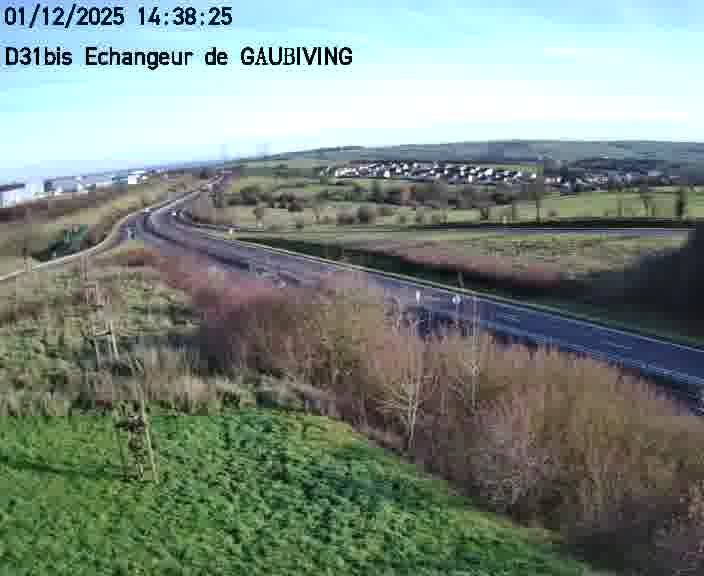 <h2>Dispositif d’observation sur D31bis (France) à Gaubiving, en direction de Sarreguemines, offrant une visualisation fiable des conditions de circulation.</h2>