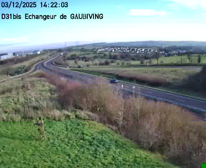 <h2>Dispositif d’observation sur D31bis (France) à Gaubiving, en direction de Sarreguemines, offrant une visualisation fiable des conditions de circulation.</h2>